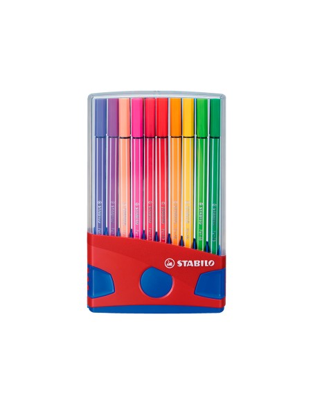 Rotulador stabilo punta de fibra pen 68 color parade estuche de 20 unidades colores surtidos