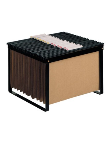 Soporte para carpetas colgante q connect negro bastidor de sobremesa para carpetas tamano folio y din a4
