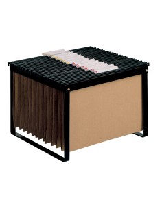 Soporte para carpetas colgante q connect negro bastidor de sobremesa para carpetas tamano folio y din a4
