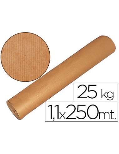 Papel kraft marron bobina 110 mt x 250 mt especial para embalaje