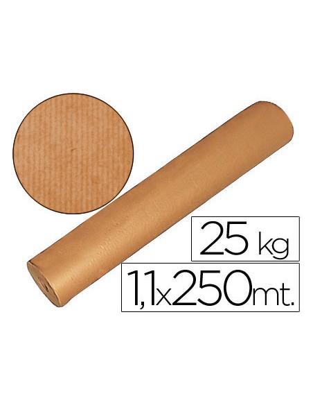 Papel kraft marron bobina 110 mt x 250 mt especial para embalaje