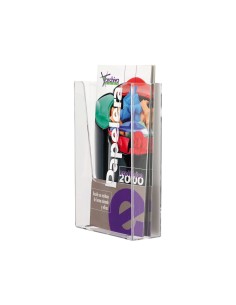 Expositor mural archivo 2000 metacrilato 1 3 din a4 transparente 110x45x180 mm un compartimiento