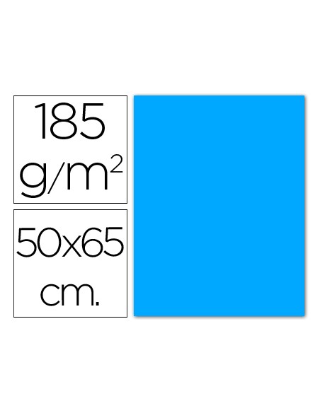 Cartulina guarro azul maldivas 50x65 cm 185 gr