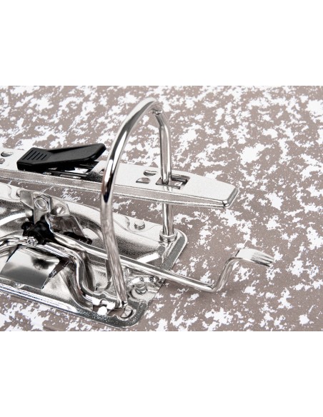 Archivador de palanca liderpapel cuarto apaisado classic red sin rado lomo 80mm gris compresor metalico