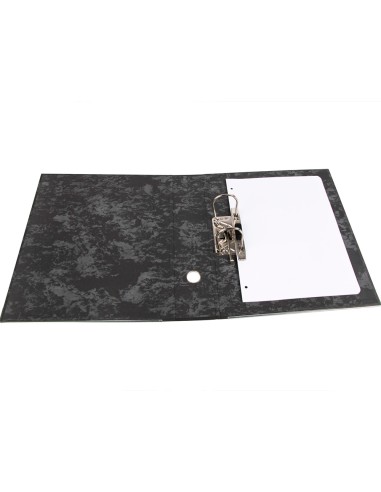 Archivador de palanca liderpapel folio classic blue carton entrecolado sin rado lomo 80mm negro compresor metal