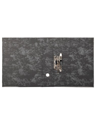 Archivador de palanca liderpapel folio classic blue carton entrecolado sin rado lomo 80mm negro compresor metal