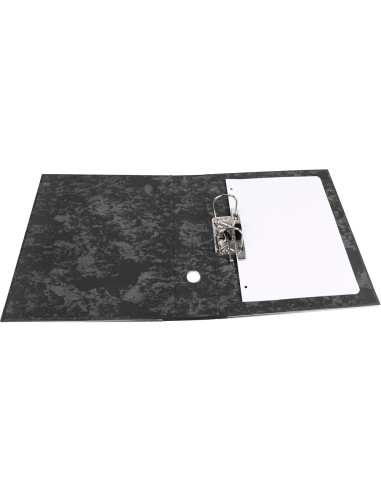 Archivador de palanca liderpapel cuarto classic blue sin rado lomo 80mm negro compresor metalico