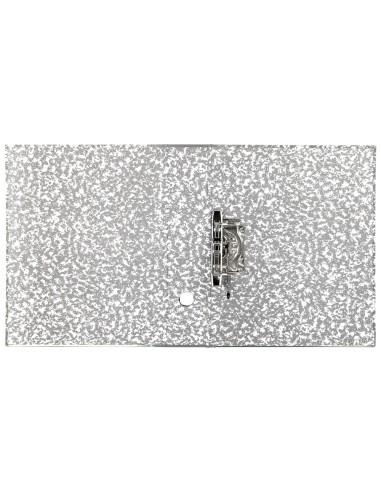 Archivador de palanca liderpapel folio classic grey carton entrecolado con rado lomo 75mm gris compresor metalic