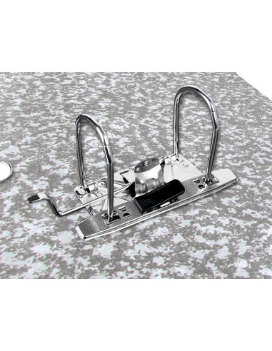 Archivador de palanca liderpapel folio classic grey carton entrecolado con rado lomo 75mm gris compresor metalic