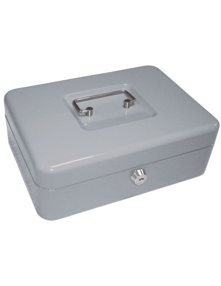Caja caudales q connect 10 250x180x90 mm plata con portamonedas