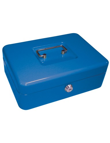 Caja caudales q connect 10 250x180x90 mm azul con portamonedas