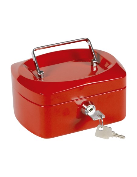 Caja caudales q connect 6 152x115x80 mm roja con portamonedas