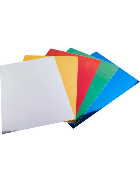 Cartulina liderpapel a4 235 g m2 metalizada 5 colores surtidos paquete de 50 hojas