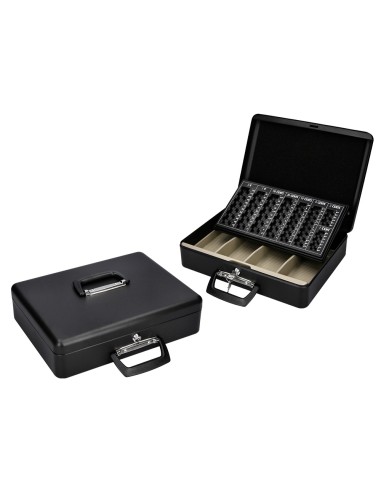 Caja caudales q connect 145 370x290x110 mm con portamonedas y bandeja para billetes