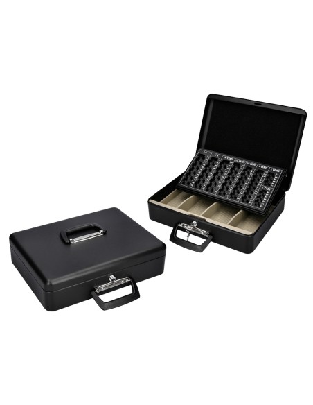 Caja caudales q connect 145 370x290x110 mm con portamonedas y bandeja para billetes Caja caudales q connect 145 370x290x110 mm con portamonedas y bandeja para billetes