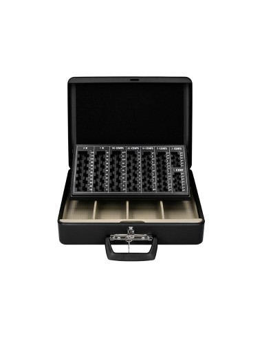 Caja caudales q connect 145 370x290x110 mm con portamonedas y bandeja para billetes