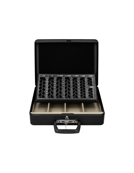 Caja caudales q connect 145 370x290x110 mm con portamonedas y bandeja para billetes Caja caudales q connect 145 370x290x110 mm con portamonedas y bandeja para billetes