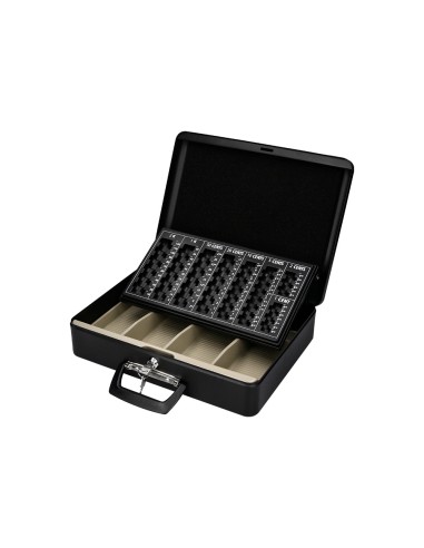 Caja caudales q connect 145 370x290x110 mm con portamonedas y bandeja para billetes