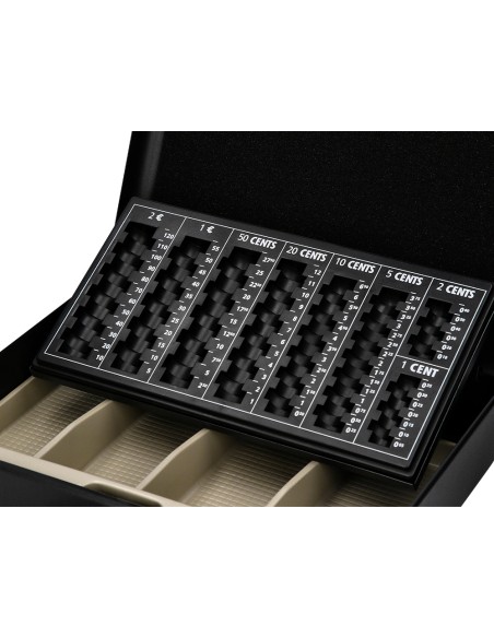 Caja caudales q connect 145 370x290x110 mm con portamonedas y bandeja para billetes Caja caudales q connect 145 370x290x110 mm con portamonedas y bandeja para billetes