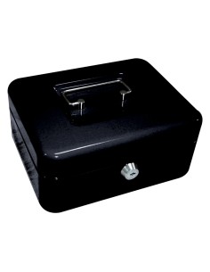 Caja caudales q connect 8 200x160x90 mm negra con portamonedas