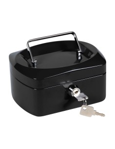 Caja caudales q connect 6 152x115x80 mm negra con portamonedas