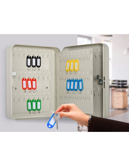 Armario metalico portallaves q connect 370x280x80 mm para 140 llaves