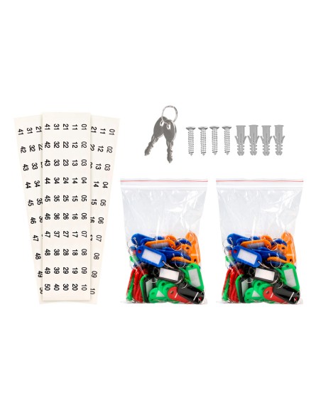 Armario metalico portallaves q connect 370x280x80 mm para 140 llaves