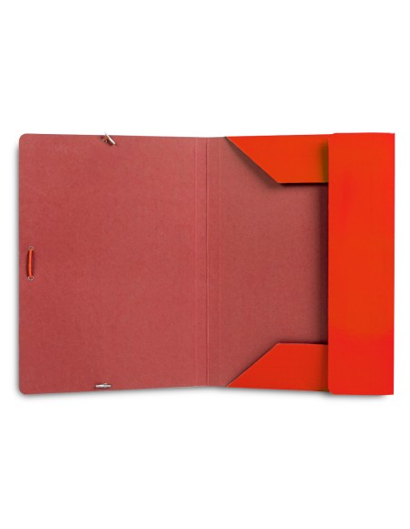 Carpeta liderpapel gomas folio 3 solapas carton plastificado colores surtidos