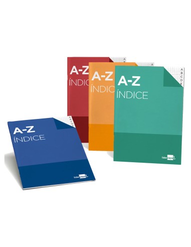 Indice liderpapel tapa cartoncillo cuarto 24 hojas 70g m2 colores surtidos