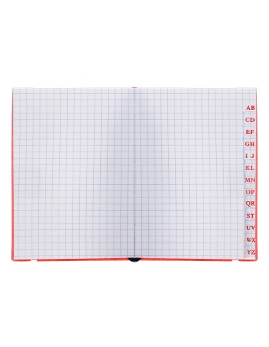 Libreta indice liderpapel similpiel a7 120 hojas 70g m2 color rojo