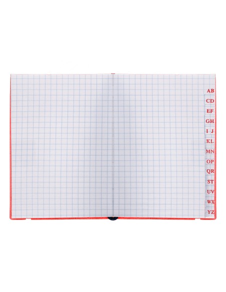 Libreta indice liderpapel similpiel a7 120 hojas 70g m2 color rojo
