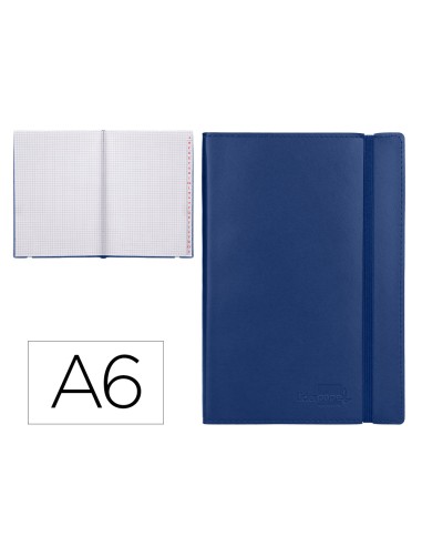 Libreta indice liderpapel similpiel a6 120 hojas 70g m2 color azul