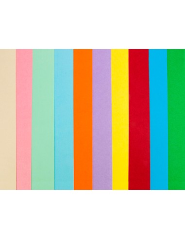 Cartulina liderpapel a4 180g m2 10 colores surtidos paquete de 100 hojas