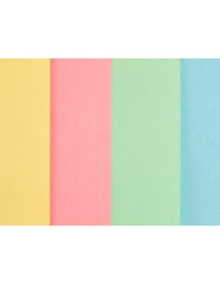 Cartulina liderpapel a4 180g m2 4 colores surtidos paquete de 100 hojas