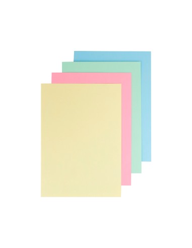 Cartulina liderpapel a4 180g m2 4 colores surtidos paquete de 100 hojas