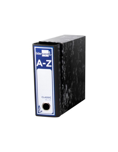 Caja archivador liderpapel classic blue cuarto negra