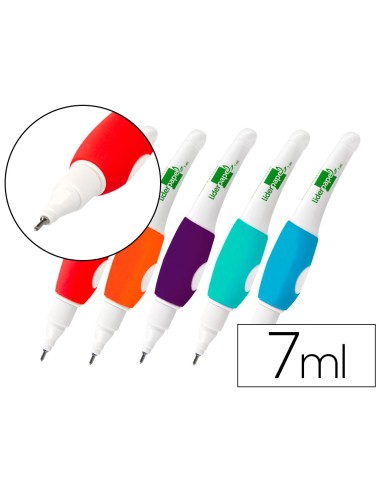 Corrector liderpapel lapiz roller punta metalica de 16 mm capacidad 7 ml en blister