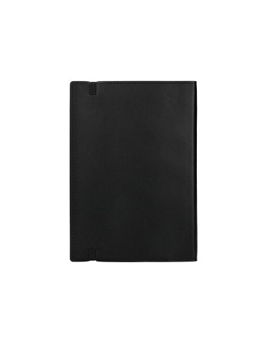 Libreta liderpapel simil piel a5 120 hojas 70g m2 horizontal sin margen negro