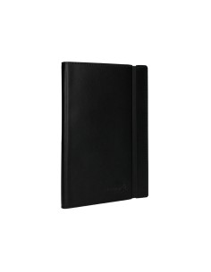 Libreta liderpapel simil piel a5 120 hojas 70g m2 horizontal sin margen negro