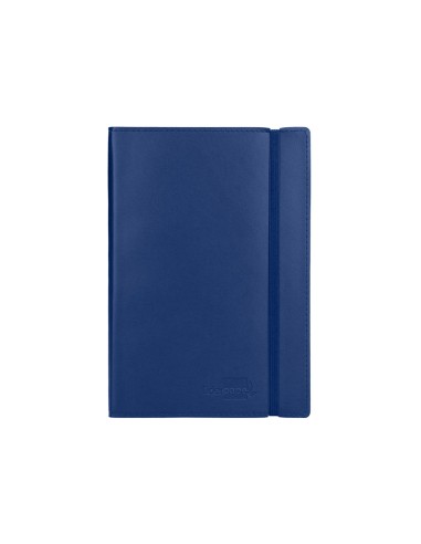 Libreta liderpapel simil piel a5 120 hojas 70g m2 horizontal sin margen azul