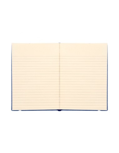 Libreta liderpapel simil piel a5 120 hojas 70g m2 horizontal sin margen azul