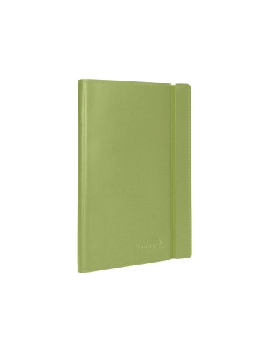 Libreta liderpapel simil piel a6 120 hojas 70g m2 horizontal sin margen verde