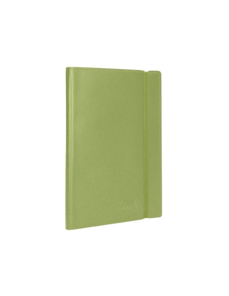 Libreta liderpapel simil piel a6 120 hojas 70g m2 horizontal sin margen verde Libreta liderpapel simil piel a6 120 hojas 70g m2 horizontal sin margen verde