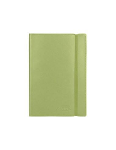 Libreta liderpapel simil piel a6 120 hojas 70g m2 horizontal sin margen verde