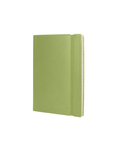 Libreta liderpapel simil piel a6 120 hojas 70g m2 horizontal sin margen verde