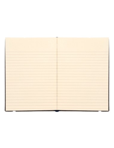 Libreta liderpapel simil piel a6 120 hojas 70g m2 horizontal sin margen negro