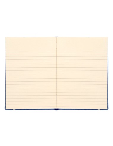 Libreta liderpapel simil piel a6 120 hojas 70g m2 horizontal sin margen azul