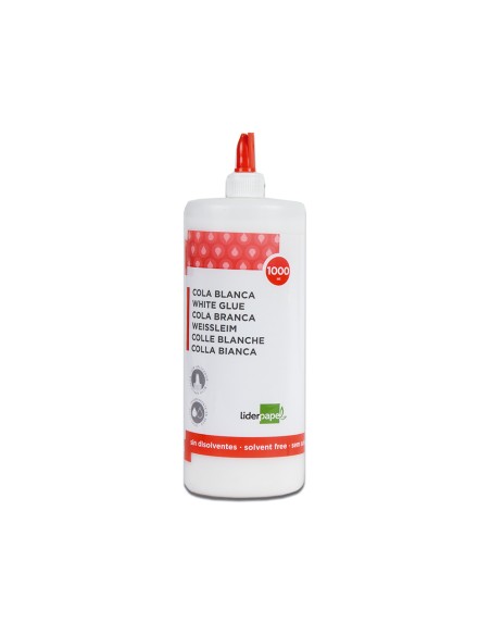 Pegamento cola blanca lavable liderpapel bote de 1000 ml Pegamento cola blanca lavable liderpapel bote de 1000 ml