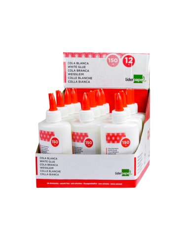 Pegamento cola blanca lavable liderpapel bote de 150 ml