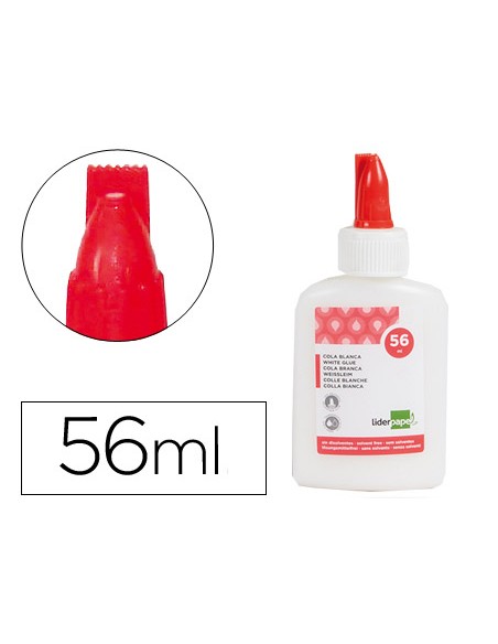 Pegamento cola blanca lavable liderpapel bote de 56 ml Pegamento cola blanca lavable liderpapel bote de 56 ml